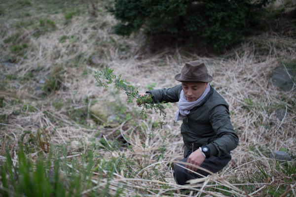 対談当日の花摘みの際のスナップ